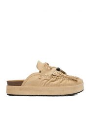 DeeZee Klapki CEO-HXX25C05-2 Beżowy. Brązowe klapki DeeZee, bez wzorów, z materiału, bez obcasa, bez zapięcia. Za 129.99 zł.