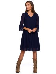 Stylove Sukienka w kolorze granatowym rozmiar: M. Niebieskie sukienki Stylove, m, bez wzorów, bez kołnierzyka, bez ramiączek, mini. Za 203.45 zł.
