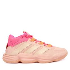 Buty halowe adidas. Czerwone buty sportowe lifestyle adidas, bez wzorów, sportowe, bez zapięcia. Za 479.99 zł.