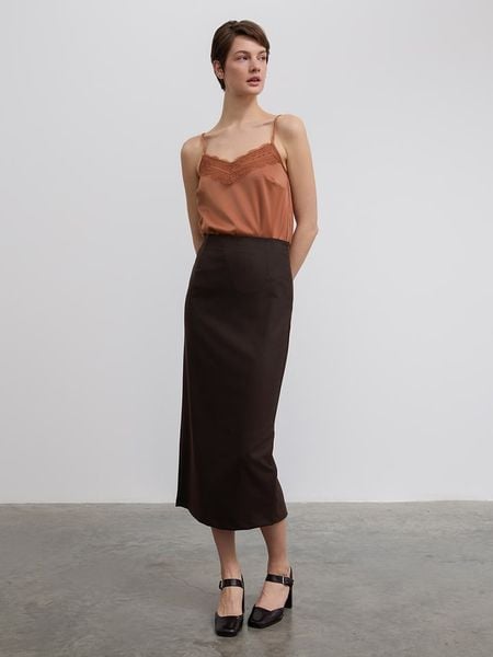 BGN Spódnica w kolorze brązowym rozmiar: 40. Brązowe spódnice BGN, bez wzorów, midi. Za 96.83 zł.