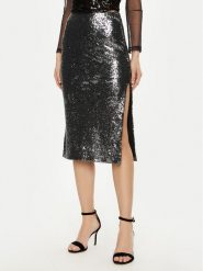 Rinascimento Spódnica midi CFC0019735002 Srebrny Regular Fit. Szare spódnice Rinascimento, xl, bez wzorów, z syntetyku, midi. Za 299.99 zł.