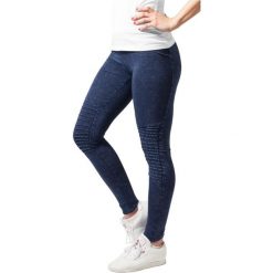 Damskie klasyczne legginsy dżinsowe gt. Niebieskie legginsy Urban Classics, bez wzorów, z bawełny, eleganckie. Za 157.00 zł.