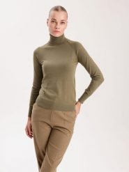 BGN Golf w kolorze khaki rozmiar: 36. Brązowe swetry BGN, bez wzorów, bez ramiączek. Za 92.42 zł.