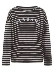 ELBSAND Bluza "Ulima" w kolorze czarno-kremowym rozmiar: S. Brązowe bluzy ELBSAND, s, bez wzorów, bez kaptura. Za 162.49 zł.