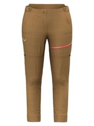 Salewa Spodnie kolarskie Zipp-Off "Vento Hemp/Durastretch" w kolorze jasnobrązowym rozmiar: 36. Brązowe spodnie dresowe Salewa, bez wzorów, rowerowe. Za 297.26 zł.