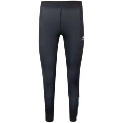 Legginsy damskie Le Coq Sportif Leona Rose. Czarne legginsy Le Coq Sportif, z aplikacjami, z dzianiny. Za 329.15 zł.
