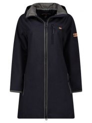 Geographical Norway Parka "Bady" w kolorze granatowym rozmiar: S. Niebieskie płaszcze Geographical Norway, s, z aplikacjami, bez kaptura. Za 233.33 zł.