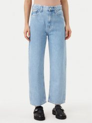 Calvin Klein Jeans Jeansy Barrel J20J225006 Niebieski Loose Fit. Niebieskie jeansy Calvin Klein Jeans, bez wzorów, z bawełny. Za 319.99 zł.