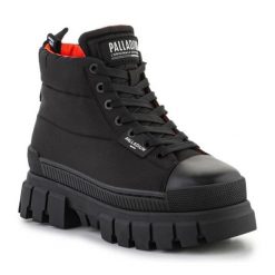 Buty Palladium Revolt Boot Overcush W 98863-001-M czarne. Czarne buty treningowe bez wzorów, bez zapięcia. Za 744.13 zł.