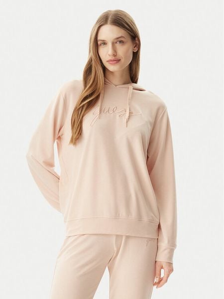 Guess Bluza O5GQ00 KCQP2 Pomarańczowy Regular Fit. Brązowe bluzy Guess, l, z aplikacjami, z syntetyku, bez ramiączek, bez kaptura. Za 139.99 zł.