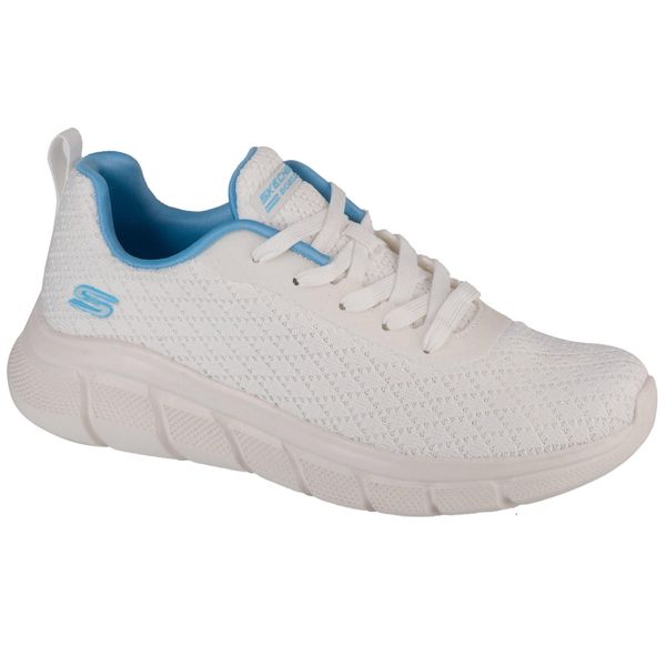 Buty sportowe Sneakersy damskie, Bobs Sport B Flex - Quick Pivot. Białe buty sportowe lifestyle Skechers, bez wzorów, sportowe, bez zapięcia, skechers sport. Za 199.99 zł.