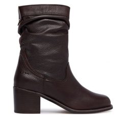 Botki Aldo. Brązowe botki Aldo, bez wzorów, bez obcasa, na słupku, bez zapięcia. Za 849.99 zł.