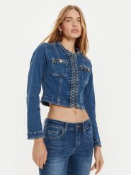 Liu Jo Kurtka jeansowa UF4120 D4448 Niebieski Regular Fit. Niebieskie kurtki Liu Jo, bez wzorów, z jeansu, bez kaptura. Za 699.99 zł.