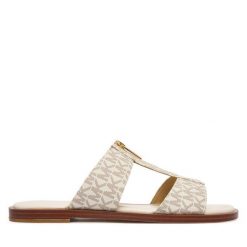 Klapki MICHAEL Michael Kors. Klapki MICHAEL Michael Kors, bez wzorów, bez obcasa, bez zapięcia. Za 529.99 zł.