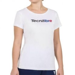 Koszulka sportowa damska Tecnifibre 22WCUTE22. Białe t-shirty sportowe TECNIFIBRE, s, bez wzorów, z bawełny, bez ramiączek. Za 89.99 zł.