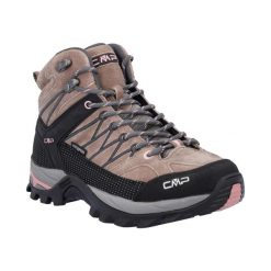 Damski Buty Trekkingowe Wodoszczelne Oddychające CMP Rigel Mid Beżowy. Brązowe buty trekkingowe CMP, z materiału, bez zapięcia. Za 628.00 zł.
