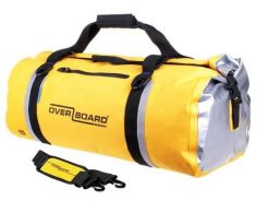 Torba wodoszczelna OverBoard Duffel 60l. Żółte torby sportowe OVERBOARD, bez wzorów, z materiału, na ramię, duże. Za 519.00 zł.