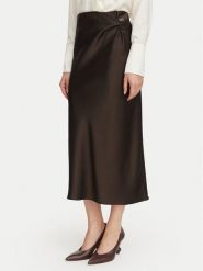 Rinascimento Spódnica midi CFC0130230003 Brązowy ciemny Regular Fit. Brązowe spódnice Rinascimento, l, bez wzorów, z syntetyku, midi. Za 309.99 zł.