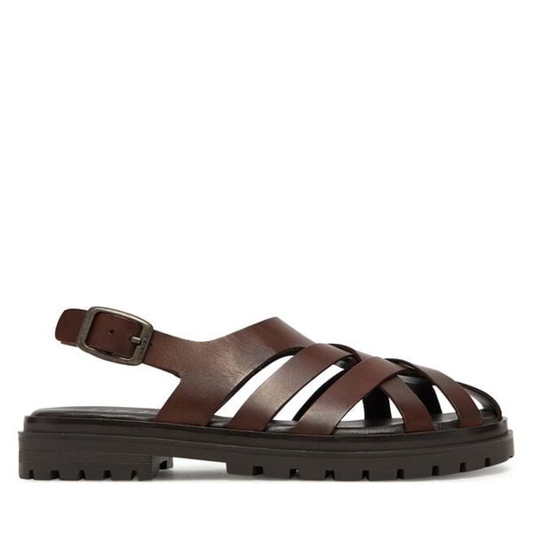 Sandały G-Star. Brązowe sandały G-Star, bez wzorów, retro, bez obcasa, na płaskiej podeszwie, bez zapięcia. Za 155.99 zł.