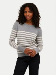 Kaffe Sweter Lizza 10509065 Szary Regular Fit. Szare swetry Kaffe, s, bez wzorów, z wiskozy, bez ramiączek. Za 169.99 zł.