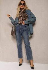 Niebieskie Klasyczne Jeansy High Waist z Prostymi Nogawkami Erilae. Niebieskie jeansy Renee, s, z aplikacjami, z jeansu, klasyczne, z podwyższonym stanem, długie. W wyprzedaży za 41.99 zł.