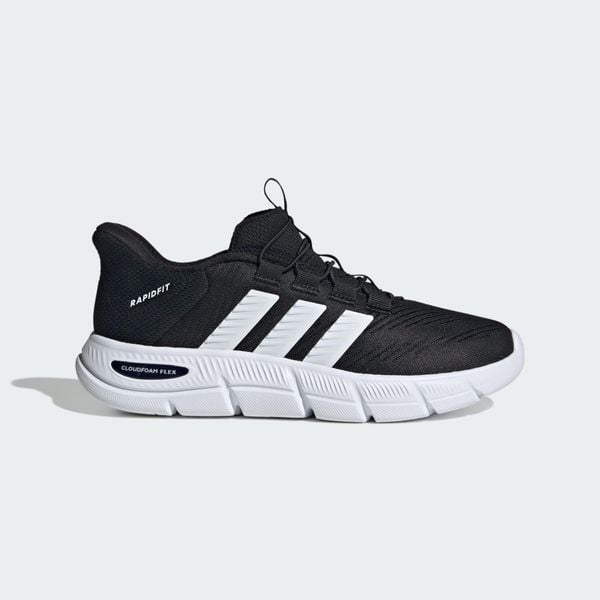 BUTY CLOUDFOAM FLEX RAPIDFIT. Białe buty do biegania adidas, bez wzorów, z materiału, bez zapięcia, do biegania. Za 279.00 zł.