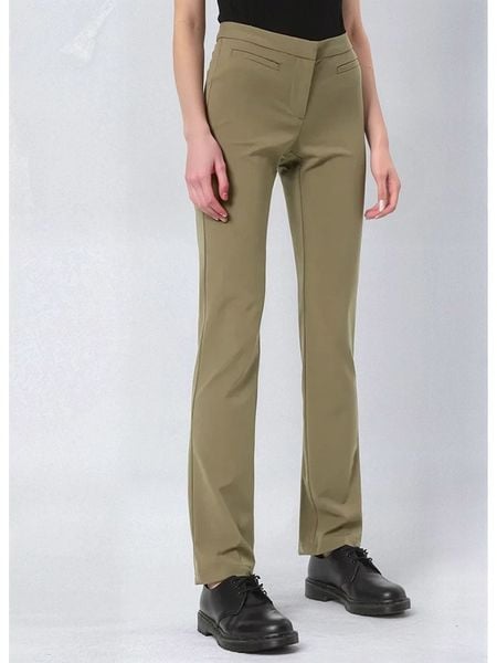 Weekday Spodnie w kolorze khaki rozmiar: 40. Brązowe spodnie materiałowe Weekday, bez wzorów, z materiału, z podwyższonym stanem. Za 61.60 zł.