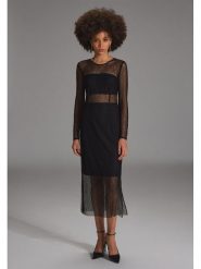 SWING Sukienka w kolorze czarnym rozmiar: 36. Czarne sukienki Swing, bez wzorów, bez kołnierzyka, bez ramiączek, maxi. Za 214.70 zł.