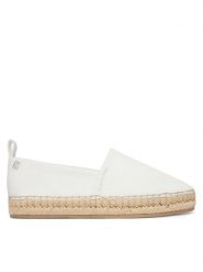 Calvin Klein Espadryle Oblique Espadrille Canvas HW0HW02931 Biały. Białe espadryle Calvin Klein, bez wzorów, z materiału, bez obcasa. Za 329.99 zł.