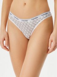 Calvin Klein Underwear Stringi 000QD5043E Écru. Stringi Calvin Klein Underwear, bez wzorów, z bawełny. Za 49.99 zł.