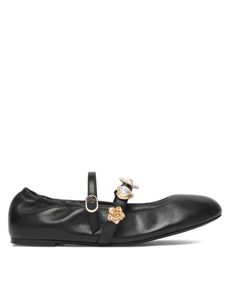 Stuart Weitzman Baleriny Socharming Mary Jane SN124 Czarny. Czarne baleriny Stuart Weitzman, bez wzorów, ze skóry, bez obcasa, bez zapięcia. Za 1,766.99 zł.