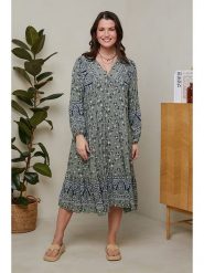 Curvy Lady Sukienka w kolorze khaki rozmiar: 48/50. Brązowe sukienki Curvy Lady, bez wzorów, z wiskozy, klasyczne, bez kołnierzyka, bez ramiączek, midi. Za 116.59 zł.
