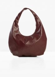 Torebka w stylu plecionki. Czerwone torebki klasyczne bonprix, bez wzorów, bez dodatków. Za 134.99 zł.