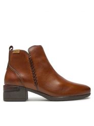 Pikolinos Botki W6W-8950 Brązowy. Brązowe botki Pikolinos, bez wzorów, ze skóry, bez obcasa, na słupku, bez zapięcia. Za 699.99 zł.