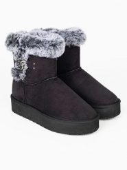 Blackfield Botki zimowe "Reindeer" w kolorze czarnym rozmiar: 41. Czarne botki Blackfield, bez wzorów, z materiału, z okrągłym noskiem, bez obcasa, na platformie, bez zapięcia. Za 210.95 zł.