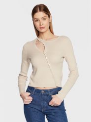 Calvin Klein Jeans Kardigan J20J220707 Beżowy Regular Fit. Brązowe swetry Calvin Klein Jeans, l, bez wzorów, z bawełny, bez ramiączek. Za 259.99 zł.