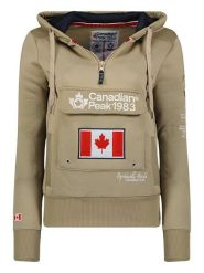 Canadian Peak Bluza "Gyrelle" w kolorze beżowym rozmiar: L. Brązowe bluzy Canadian Peak, l, z aplikacjami, z bawełny, z kapturem. Za 113.99 zł.