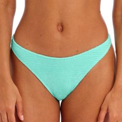 Damskie figi do kostiumu kąpielowego z rozcięciem Freya Ibiza Waves. Niebieskie figi FREYA ACTIVE, bez wzorów, z tkaniny. Za 160.00 zł.