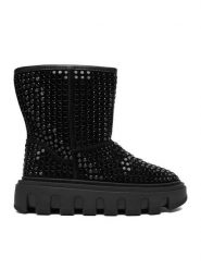 Eva Minge Śniegowce EO-NIKI-LT1748-1 Czarny. Czarne śniegowce Eva Minge, bez wzorów, ze skóry, bez zapięcia. Za 329.99 zł.