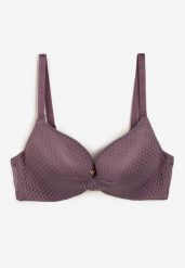Fioletowy Push-Up Biustonosz Koronkowy na Regulowanych Ramiączkach Lunetia. Fioletowe biustonosze Renee, bez wzorów, z koronki. W wyprzedaży za 31.99 zł.