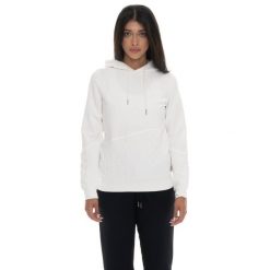 Bluza zimowa Damen z Kapuze zum Überziehen, Leone 1947 Braid-Einsätze. Białe bluzy LEONE 1947 APPAREL, na zimę, bez wzorów, z bawełny, bez kaptura, na fitness i siłownię. W wyprzedaży za 144.93 zł.