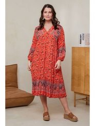Curvy Lady Sukienka w kolorze pomarańczowym rozmiar: 40/42. Pomarańczowe sukienki Curvy Lady, bez wzorów, z wiskozy, klasyczne, bez kołnierzyka, bez ramiączek, midi. Za 95.46 zł.