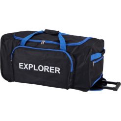 Torba sportowa Proworld 75 L z kółkami. Czarne torby sportowe Koopman, bez wzorów, z materiału, duże. Za 100.98 zł.