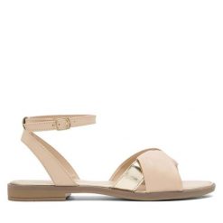 Sandały Lasocki. Brązowe sandały Lasocki, bez wzorów, bez obcasa, na płaskiej podeszwie, bez zapięcia. Za 169.99 zł.