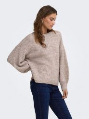 ONLY Sweter w kolorze beżowym rozmiar: XS. Brązowe swetry ONLY, xs, bez wzorów, z wełny, bez ramiączek. Za 114.95 zł.
