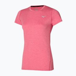 Koszulka do biegania damska Mizuno Impulse Core Tee. Czerwone t-shirty sportowe Mizuno, s, bez wzorów, z materiału, bez ramiączek, do biegania. Za 62.99 zł.