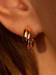 OR ÉCLAT Złote kolczyki-kreole "Créoles tri Or" rozmiar: onesize. Żółte kolczyki Or Éclat, złote. Za 1,304.99 zł.