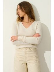 AUTHENTIC CASHMERE Kaszmirowy sweter "Chelsea" w kolorze kremowym rozmiar: XL. Brązowe swetry AUTHENTIC CASHMERE, xl, bez wzorów, z kaszmiru, bez ramiączek. Za 536.45 zł.