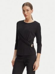 Rinascimento Bluzka CFC0127695003 Czarny Slim Fit. Czarne bluzki Rinascimento, xl, bez wzorów, z syntetyku, bez kołnierzyka, bez ramiączek. Za 449.99 zł.