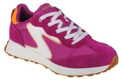 Buty sportowe Sneakersy damskie, Skechers Gusto-Zesty. Fioletowe buty treningowe Skechers, bez wzorów, z materiału, przed kostkę, bez zapięcia, trekkingowe. Za 199.99 zł.